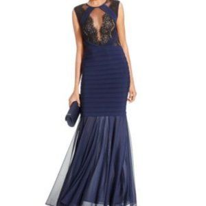 Xscape lace mermaid illusion gown